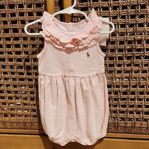 Ralph Lauren Pink Baby Romper - Brand new